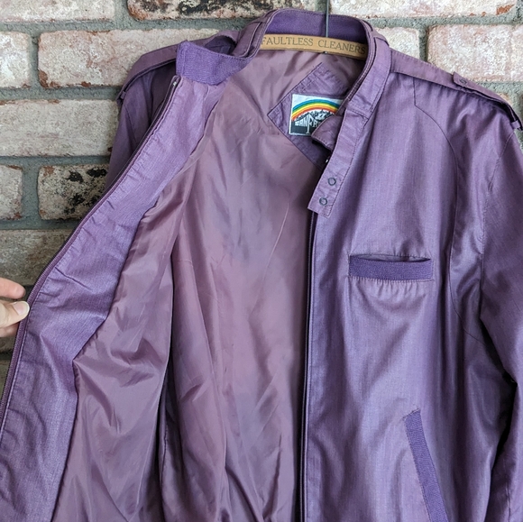 💜 JJ's San Francisco Vintage Purple Windbreaker / Bomber L - Picture 4 of 9
